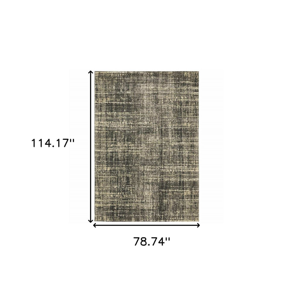 6' X 9' Charcoal Grey Beige And Tan Abstract Power Loom Stain Resistant Area Rug - Homeroots - Flyclothing LLC