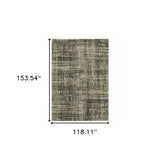 10' X 13' Charcoal Grey Beige And Tan Abstract Power Loom Stain Resistant Area Rug - Homeroots - Flyclothing LLC