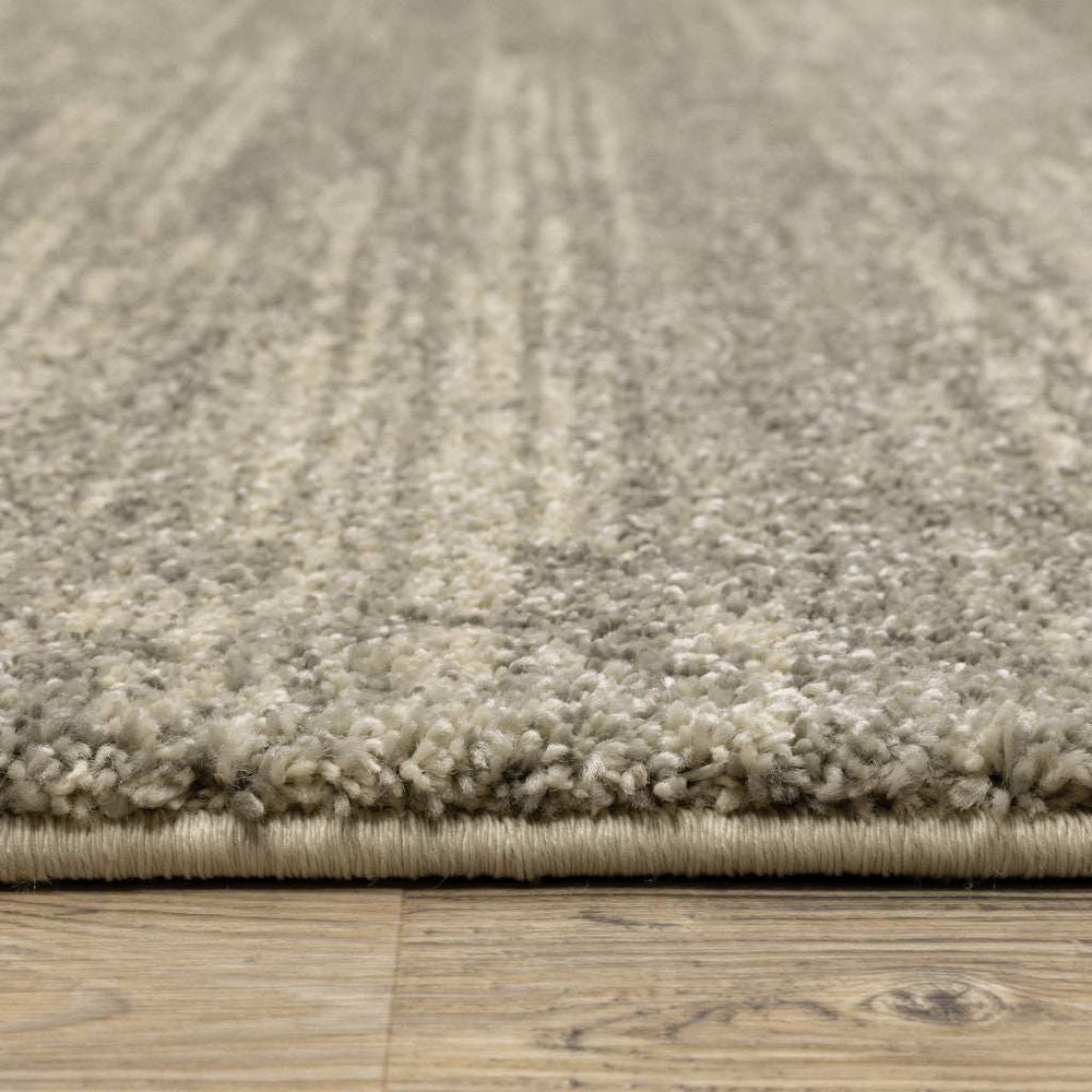 2' X 8' Grey Beige And Tan Abstract Power Loom Stain Resistant Runner Rug - Homeroots - Flyclothing LLC