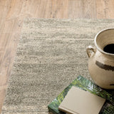 2' X 8' Grey Beige And Tan Abstract Power Loom Stain Resistant Runner Rug - Homeroots - Flyclothing LLC