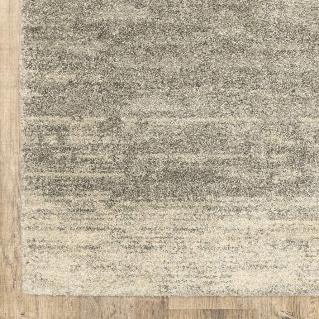 2' X 8' Grey Beige And Tan Abstract Power Loom Stain Resistant Runner Rug - Homeroots - Flyclothing LLC