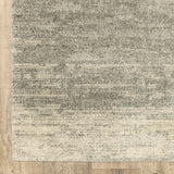 2' X 8' Grey Beige And Tan Abstract Power Loom Stain Resistant Runner Rug - Homeroots