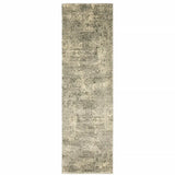 2' X 8' Grey Ivory Beige And Taupe Oriental Power Loom Stain Resistant Runner Rug - Homeroots - Flyclothing LLC