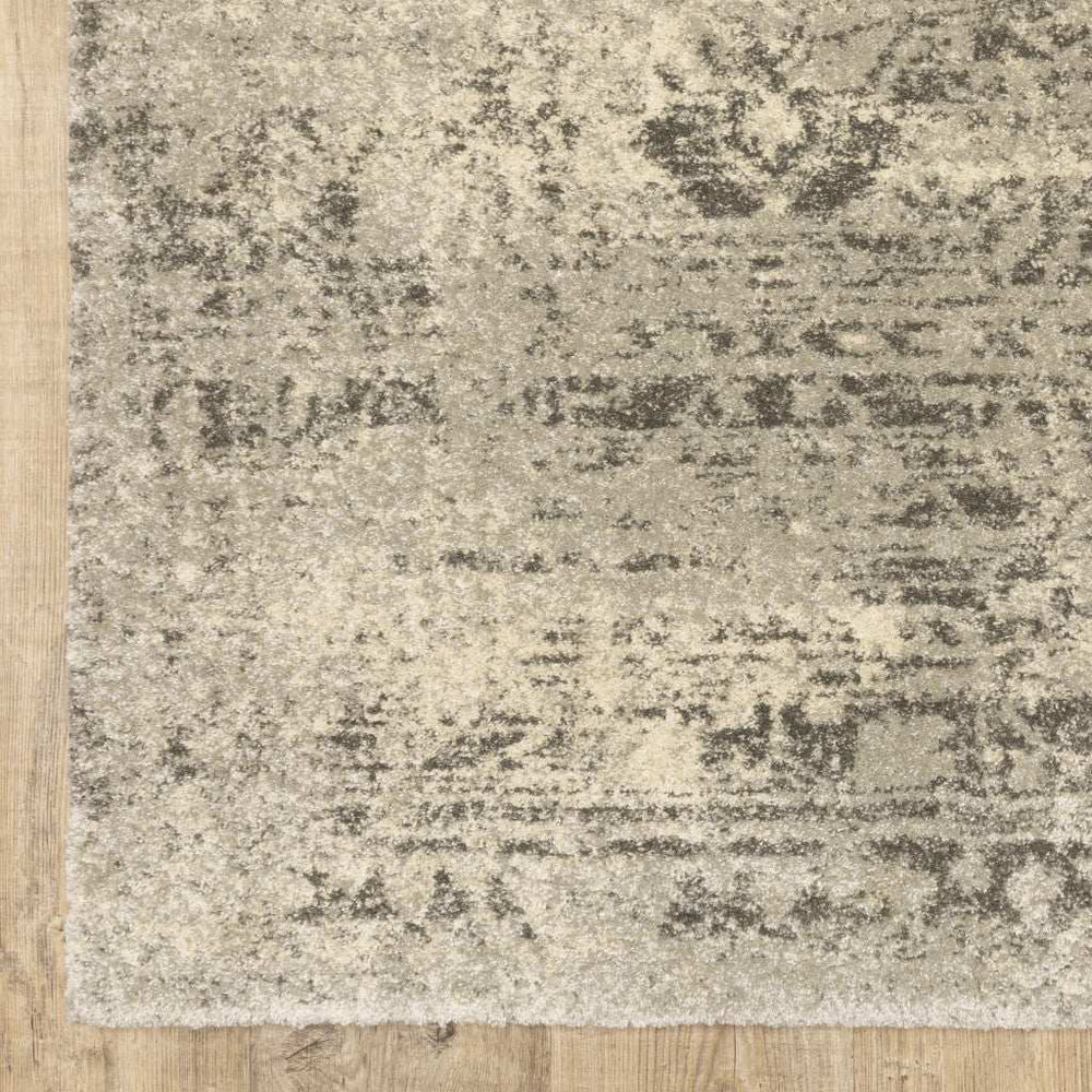 2' X 8' Grey Ivory Beige And Taupe Oriental Power Loom Stain Resistant Runner Rug - Homeroots - Flyclothing LLC