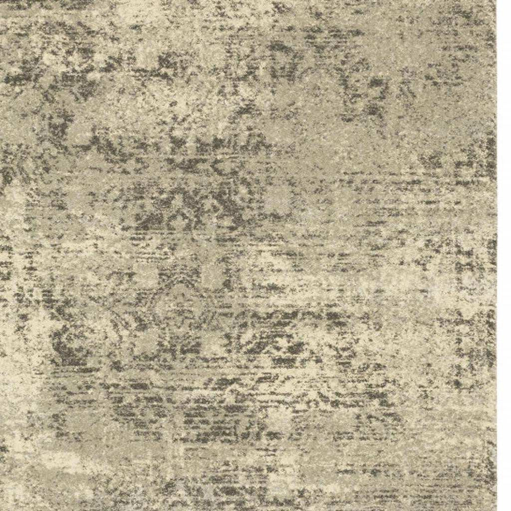 5' X 8' Grey Ivory Beige And Taupe Oriental Power Loom Stain Resistant Area Rug - Homeroots - Flyclothing LLC