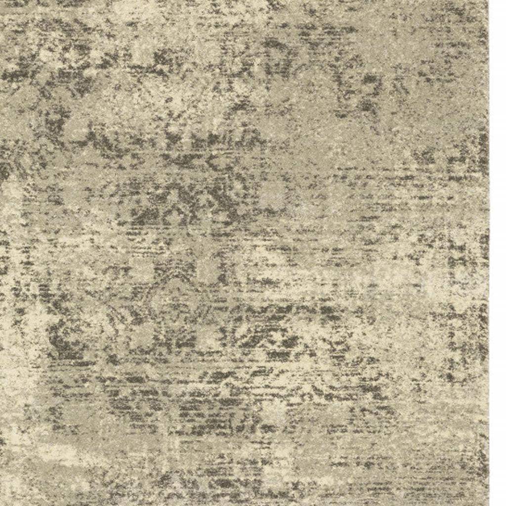 6' X 9' Grey Ivory Beige And Taupe Oriental Power Loom Stain Resistant Area Rug - Homeroots - Flyclothing LLC