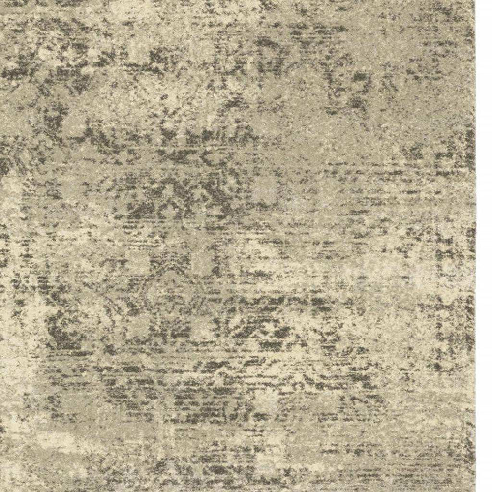 6' X 9' Grey Ivory Beige And Taupe Oriental Power Loom Stain Resistant Area Rug - Homeroots - Flyclothing LLC