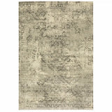 8' X 11' Grey Ivory Beige And Taupe Oriental Power Loom Stain Resistant Area Rug - Homeroots - Flyclothing LLC