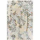 10' X 13' Grey And Gold Abstract Power Loom Stain Resistant Area Rug - Homeroots - Flyclothing LLC