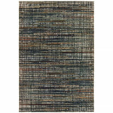 4' X 6' Black Navy Gold Ivory And Blush Abstract Power Loom Stain Resistant Area Rug - Homeroots - Flyclothing LLC
