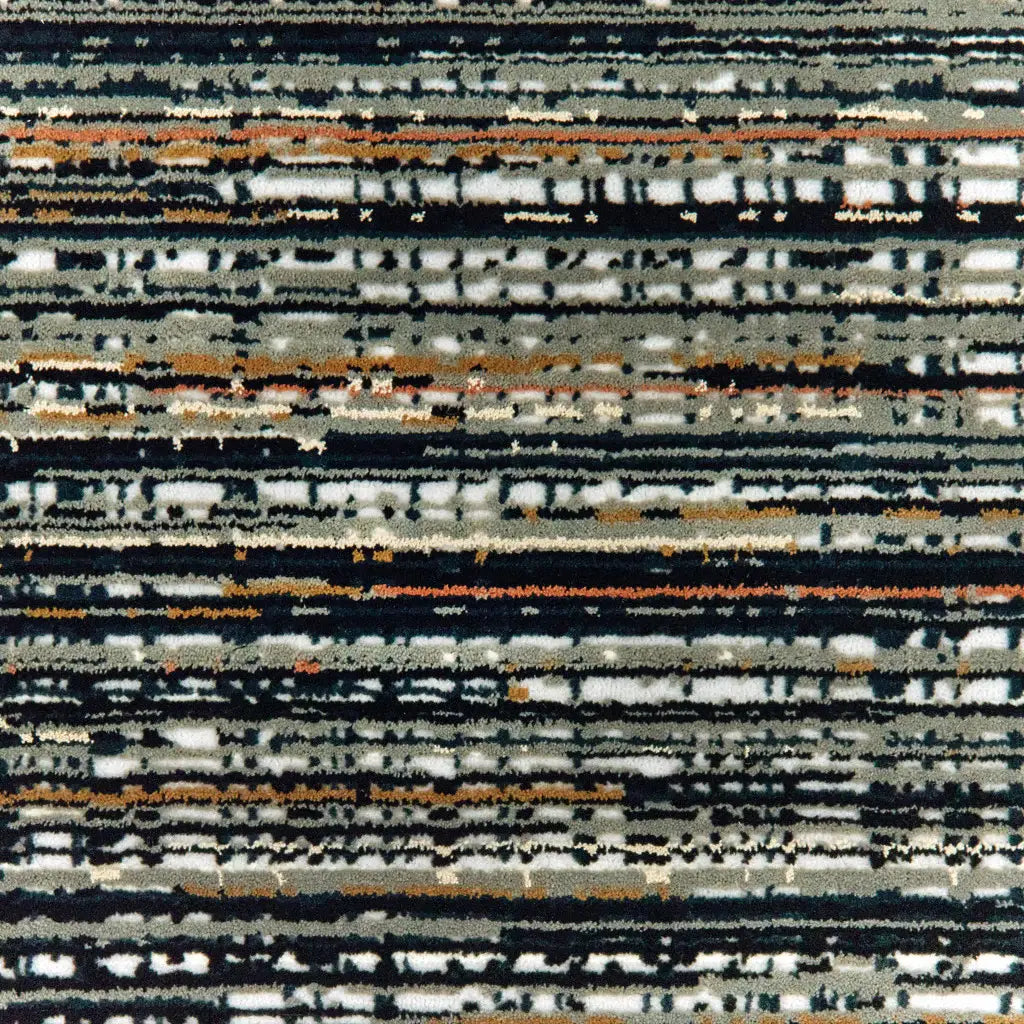 5' X 8' Black Navy Gold Ivory And Blush Abstract Power Loom Stain Resistant Area Rug - Homeroots - Flyclothing LLC