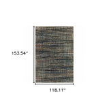 10' X 13' Black Navy Gold Ivory And Blush Abstract Power Loom Stain Resistant Area Rug - Homeroots - Flyclothing LLC