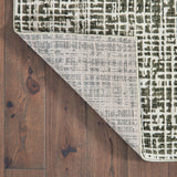 2' X 8' Grey And Ivory Abstract Power Loom Stain Resistant Runner Rug - Homeroots
