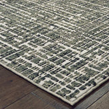 5' X 8' Grey And Ivory Abstract Power Loom Stain Resistant Area Rug - Homeroots - Flyclothing LLC