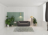 5' X 8' Grey And Ivory Abstract Power Loom Stain Resistant Area Rug - Homeroots - Flyclothing LLC