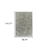 6' X 9' Grey And Ivory Abstract Power Loom Stain Resistant Area Rug - Homeroots - Flyclothing LLC