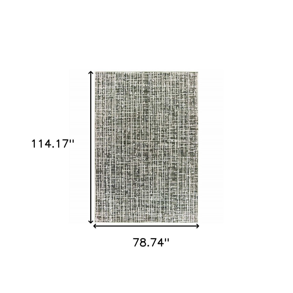 6' X 9' Grey And Ivory Abstract Power Loom Stain Resistant Area Rug - Homeroots - Flyclothing LLC