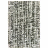 8' X 11' Grey And Ivory Abstract Power Loom Stain Resistant Area Rug - Homeroots - Flyclothing LLC