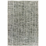 10' X 13' Grey And Ivory Abstract Power Loom Stain Resistant Area Rug - Homeroots