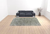 10' X 13' Grey And Ivory Abstract Power Loom Stain Resistant Area Rug - Homeroots