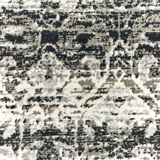 2' X 8' Grey And Ivory Geometric Power Loom Stain Resistant Runner Rug - Homeroots - Flyclothing LLC