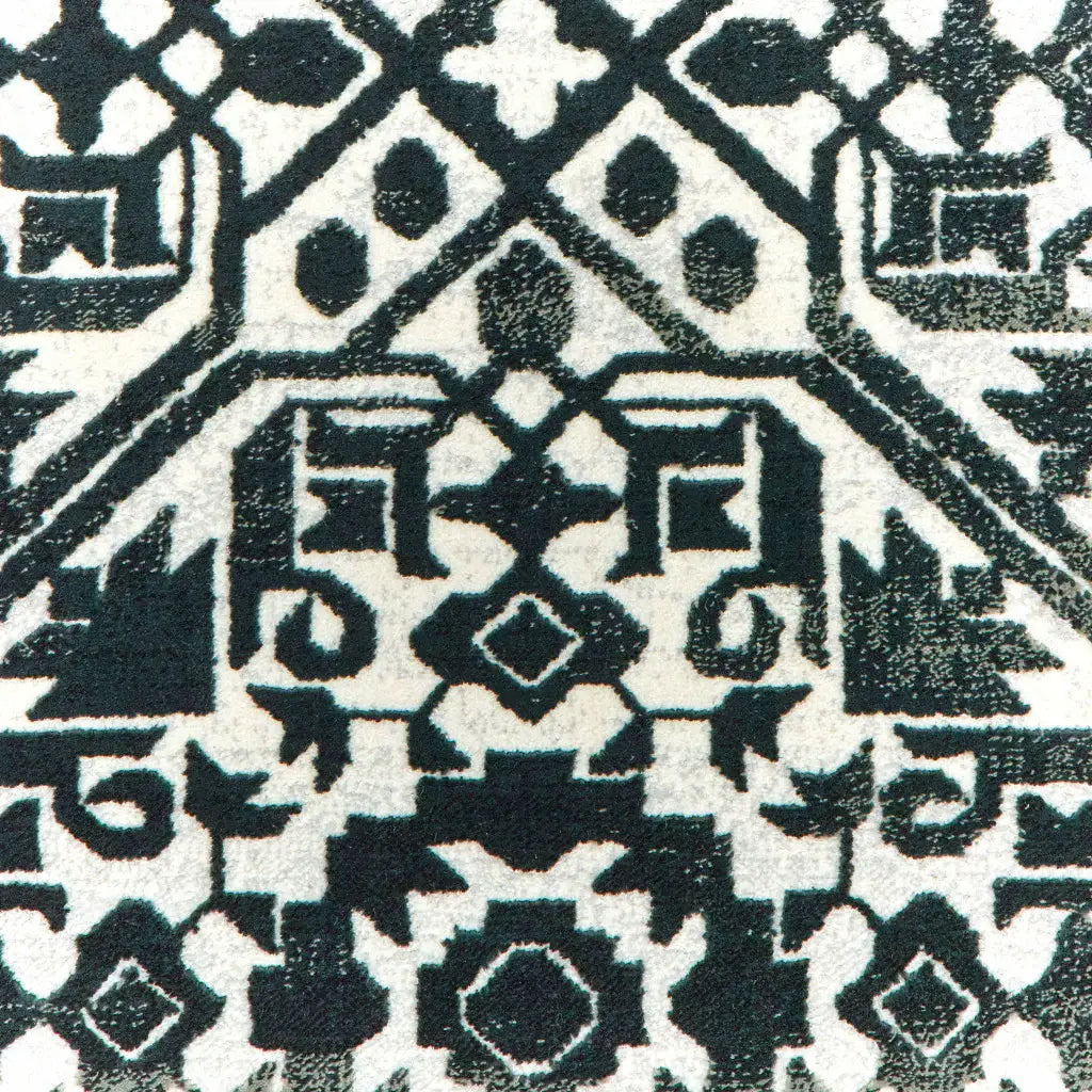 8' X 11' Navy And Ivory Geometric Power Loom Stain Resistant Area Rug - Homeroots - Flyclothing LLC