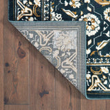 10' X 13' Navy Caramel And Ivory Oriental Power Loom Stain Resistant Area Rug - Homeroots - Flyclothing LLC