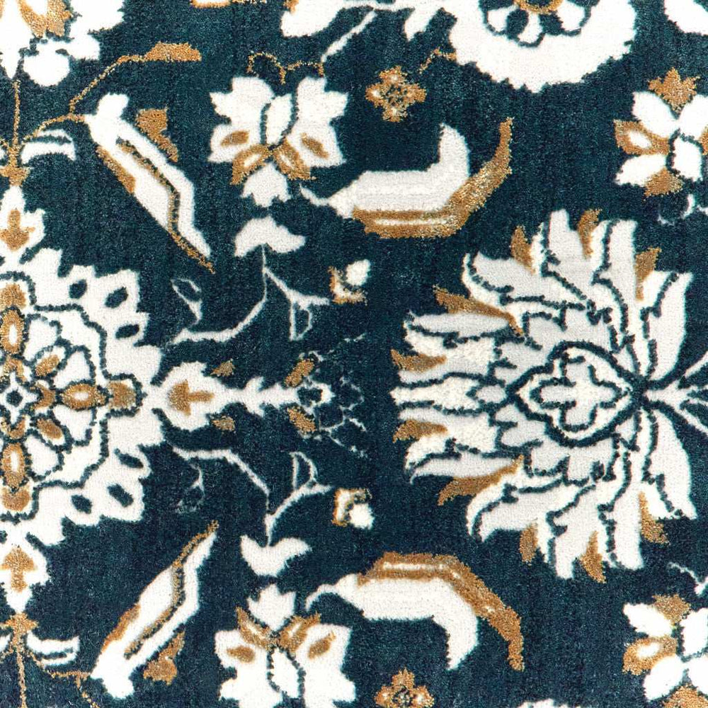 10' X 13' Navy Caramel And Ivory Oriental Power Loom Stain Resistant Area Rug - Homeroots - Flyclothing LLC