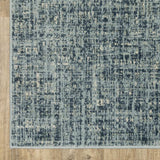 3' X 5' Dark Blue Light Blue Grey Ivory And Beige Abstract Power Loom Stain Resistant Area Rug - Homeroots - Flyclothing LLC