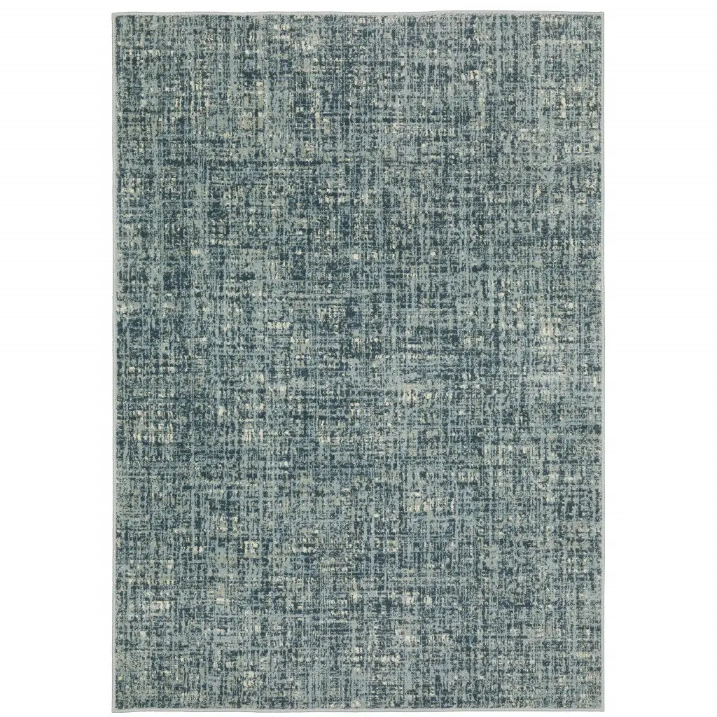 5' X 7' Dark Blue Light Blue Grey Ivory And Beige Abstract Power Loom Stain Resistant Area Rug - Homeroots - Flyclothing LLC