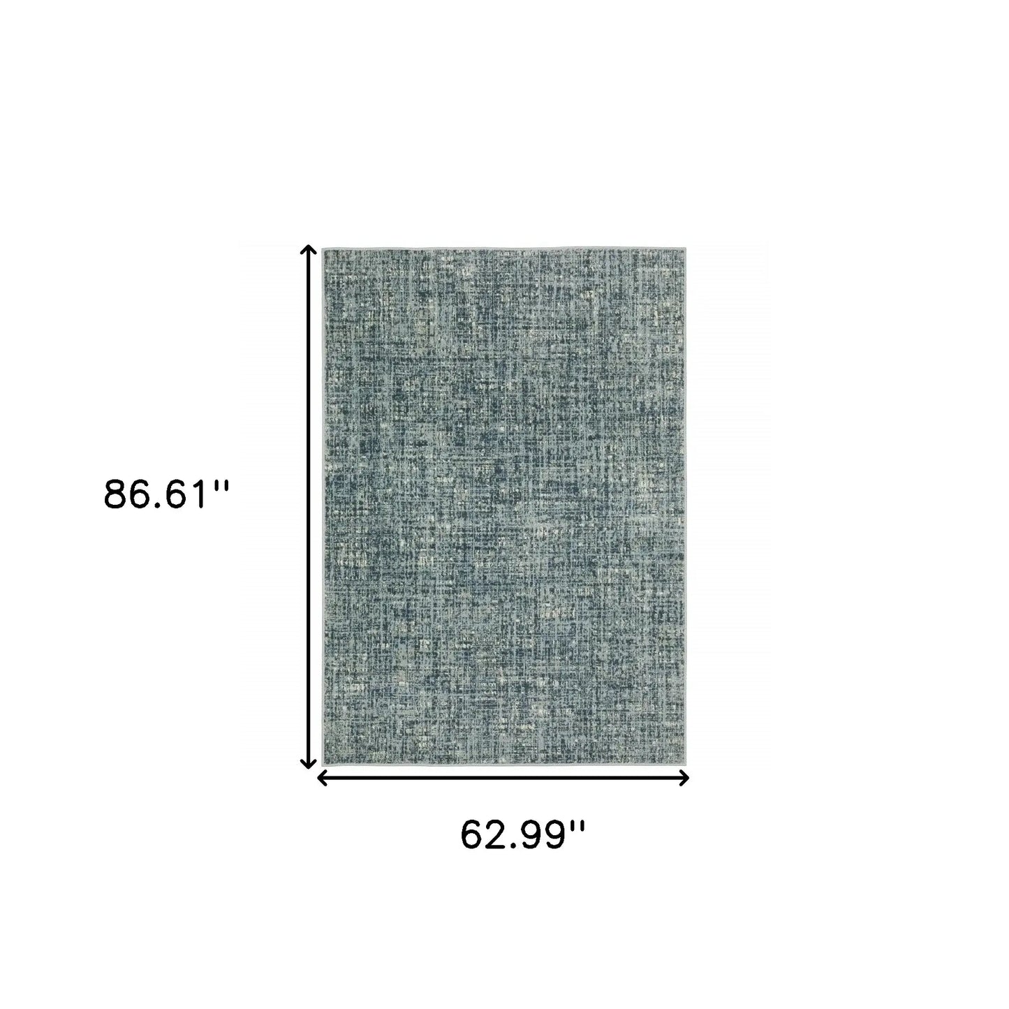 5' X 7' Dark Blue Light Blue Grey Ivory And Beige Abstract Power Loom Stain Resistant Area Rug - Homeroots - Flyclothing LLC