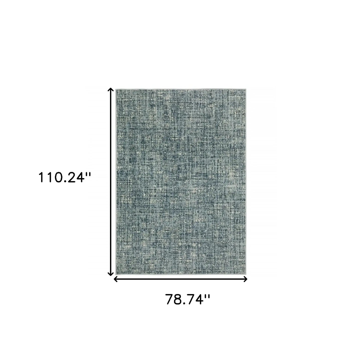 6' X 9' Dark Blue Light Blue Grey Ivory And Beige Abstract Power Loom Stain Resistant Area Rug - Homeroots - Flyclothing LLC