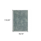 6' X 9' Dark Blue Light Blue Grey Ivory And Beige Abstract Power Loom Stain Resistant Area Rug - Homeroots - Flyclothing LLC