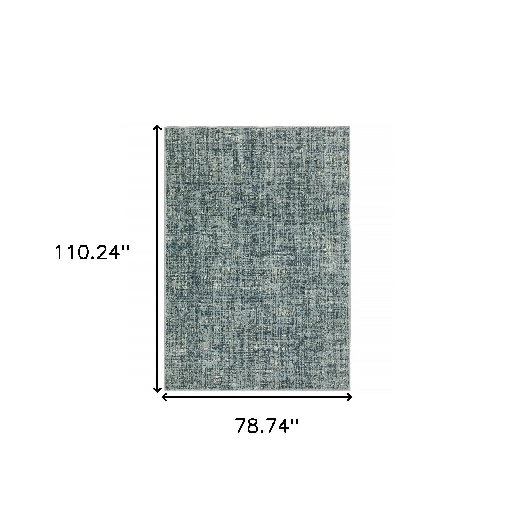 6' X 9' Dark Blue Light Blue Grey Ivory And Beige Abstract Power Loom Stain Resistant Area Rug - Homeroots - Flyclothing LLC