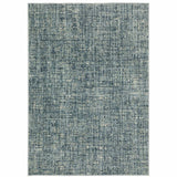 8' X 10' Dark Blue Light Blue Grey Ivory And Beige Abstract Power Loom Stain Resistant Area Rug - Homeroots - Flyclothing LLC