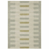 8' X 10' Beige Grey Gold And Green Geometric Power Loom Stain Resistant Area Rug - Homeroots - Flyclothing LLC