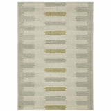 10' X 13' Beige Grey Gold And Green Geometric Power Loom Stain Resistant Area Rug - Homeroots - Flyclothing LLC