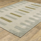10' X 13' Beige Grey Gold And Green Geometric Power Loom Stain Resistant Area Rug - Homeroots - Flyclothing LLC