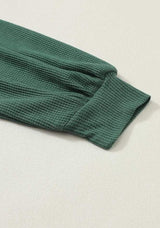 Lace Detail Round Neck Lantern Sleeve Top - Trendsi - Flyclothing LLC