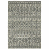 6' X 9' Blue And Beige Geometric Power Loom Stain Resistant Area Rug - Homeroots - Flyclothing LLC