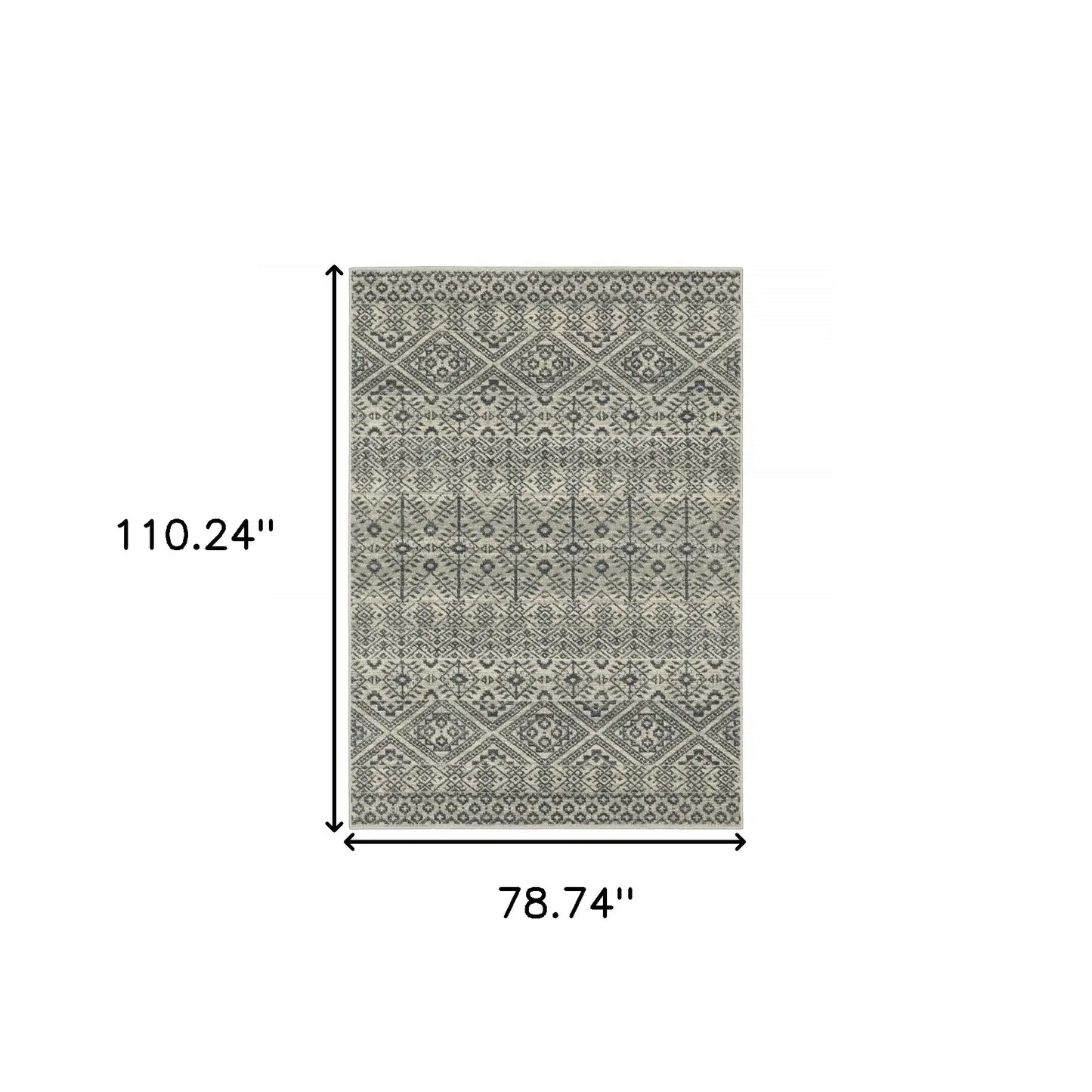 6' X 9' Blue And Beige Geometric Power Loom Stain Resistant Area Rug - Homeroots - Flyclothing LLC
