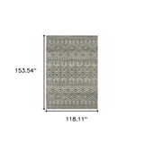 10' X 13' Blue And Beige Geometric Power Loom Stain Resistant Area Rug - Homeroots - Flyclothing LLC