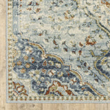 6' X 9' Blue Beige Rust Gold And Teal Oriental Power Loom Stain Resistant Area Rug - Homeroots - Flyclothing LLC