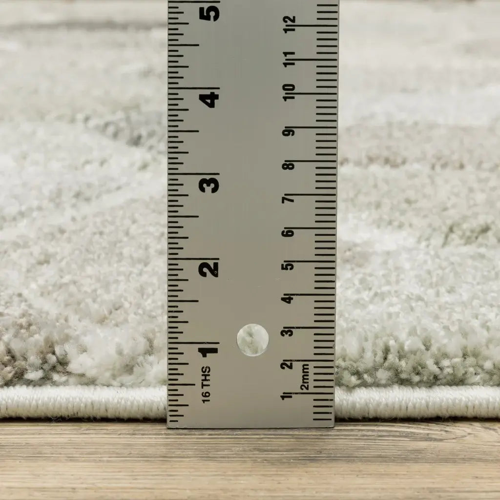 10' X 13' Beige Brown Grey Tan Sage And Pale Blue Geometric Power Loom Stain Resistant Area Rug - Homeroots - Flyclothing LLC