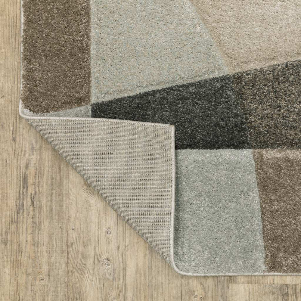 2' X 8' Brown And Ivory Geometric Power Loom Runner Rug - Homeroots - Flyclothing LLC