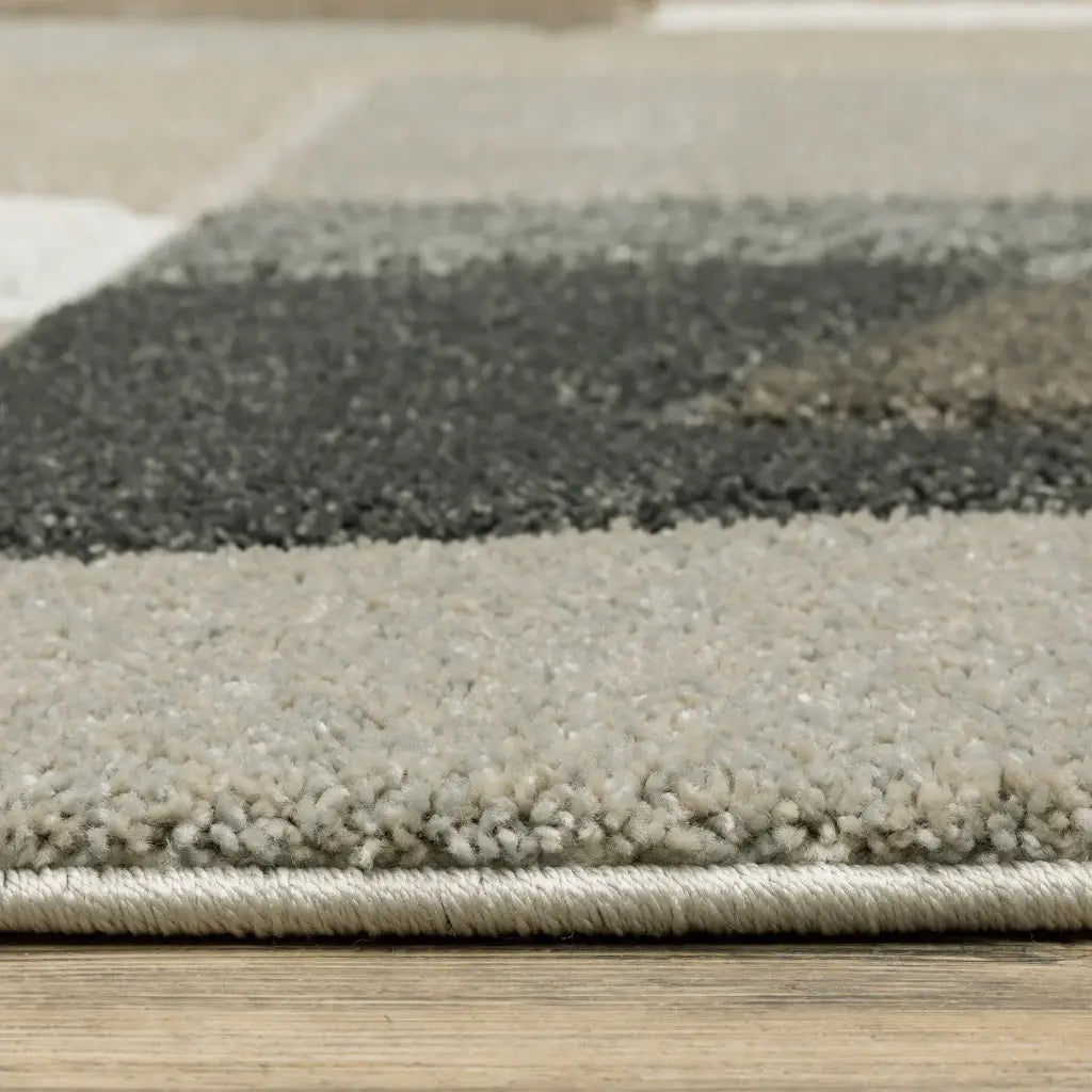 10' X 13' Beige Geometric Power Loom Stain Resistant Area Rug - Homeroots - Flyclothing LLC