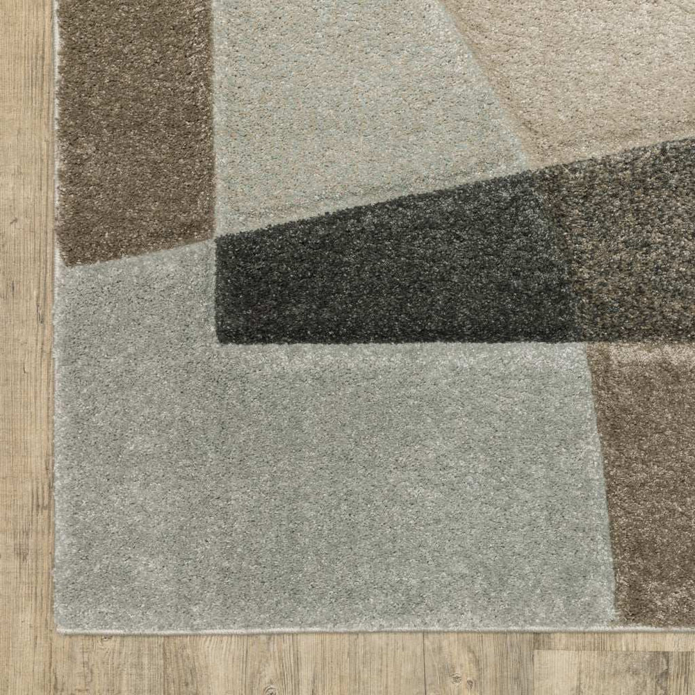 10' X 13' Beige Geometric Power Loom Stain Resistant Area Rug - Homeroots - Flyclothing LLC
