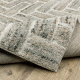 2' X 8' Beige And Ivory Geometric Power Loom Runner Rug - Homeroots - Flyclothing LLC