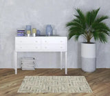 3' X 5' Ivory Beige Grey Brown Pale Blue And Charcoal Geometric Power Loom Stain Resistant Area Rug - Homeroots - Flyclothing LLC