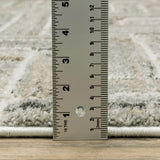 10' X 13' Ivory Beige Grey Brown Pale Blue And Charcoal Geometric Power Loom Stain Resistant Area Rug - Homeroots - Flyclothing LLC